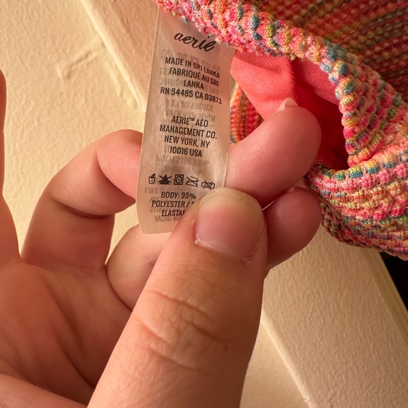 Aerie Multi-Colored Swim Top, Size 12 - Picture 2 of 3